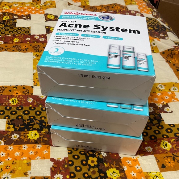 3 Boxes Proactiv Walgreens 3 Step Acne System Benzoyl Peroxide Treatment NIB NEW - Picture 2 of 3